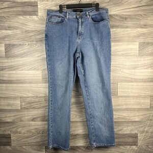 Venezia Womens Mom Jeans Light Wash Blue Plus Sz 18 Relaxed High Rise Straight